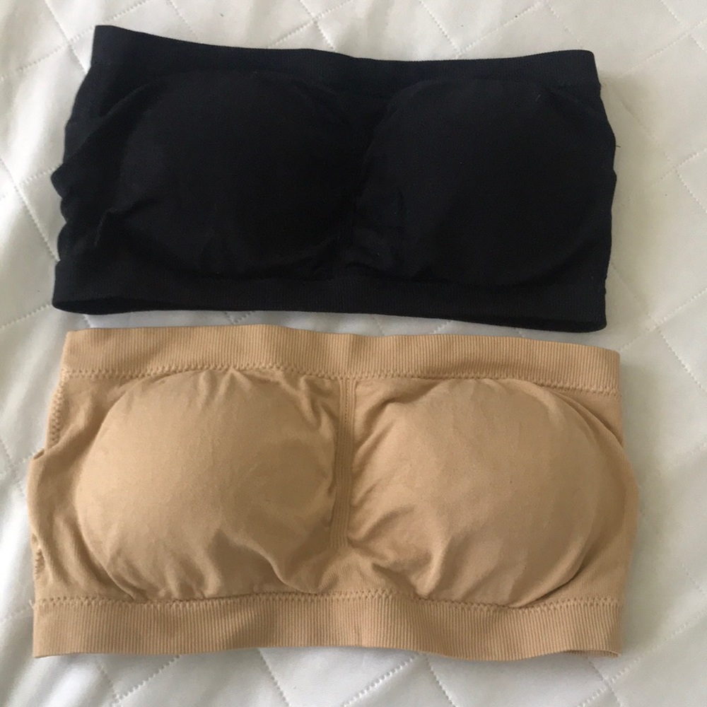 Spandex strapless padded bras
